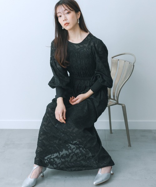 ウエストシャーリングデニムワンピース | Chez toi(シェトワ