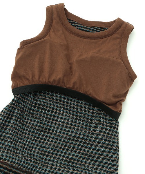 チチカカ（チチカカ）の「パッド付き編み柄タンクトップ（タンクトップ・レディース・ブラウン/ホワイト・LARGE/MEDIUM）」の7枚目の写真