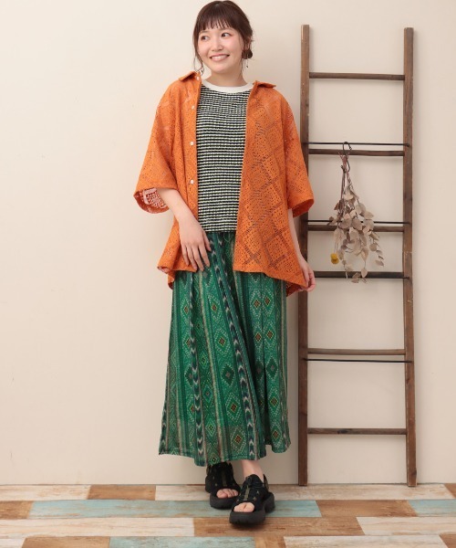 チチカカ（チチカカ）の「パッド付き編み柄タンクトップ（タンクトップ・レディース・ブラウン/ホワイト・LARGE/MEDIUM）」の17枚目の写真