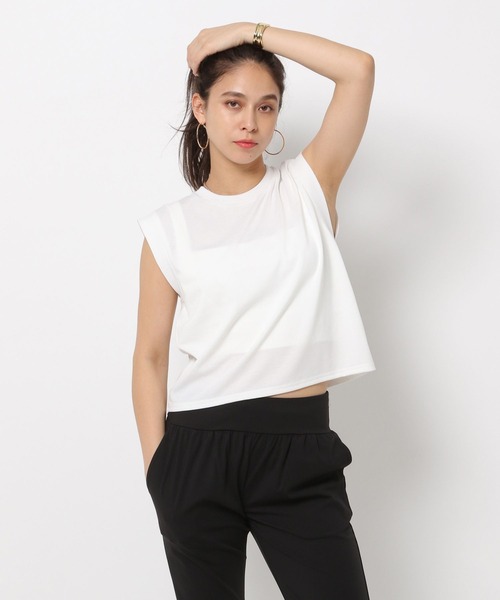 HEREIAM（ヘレイアム）の「【HEREIAM】吸水速乾／ミラーロゴショートプルオーバー（Tシャツ/カットソー・レディース・ホワイト×ゴールド/ブラック×シルバー/ブラック/ホワイト/ライム・SMALL/MEDIUM）」の20枚目の写真