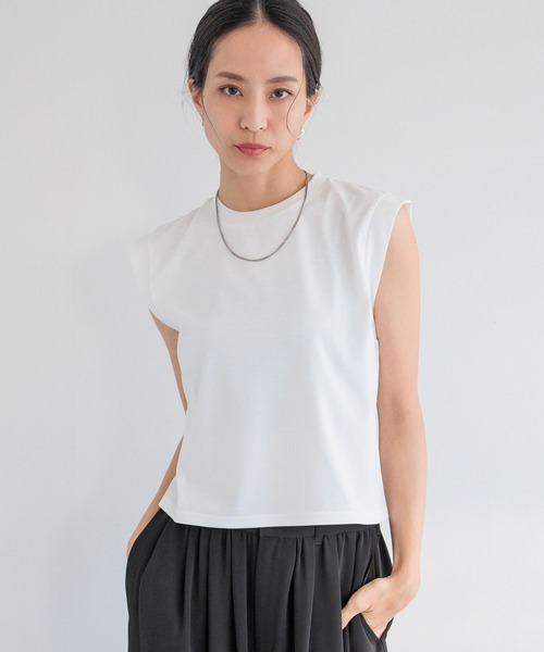 HEREIAM（ヘレイアム）の「【HEREIAM】吸水速乾／ミラーロゴショートプルオーバー（Tシャツ/カットソー・レディース・ホワイト×ゴールド/ブラック×シルバー/ブラック/ホワイト/ライム・SMALL/MEDIUM）」の8枚目の写真