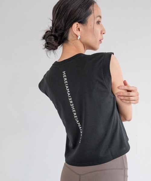 HEREIAM（ヘレイアム）の「【HEREIAM】吸水速乾／ミラーロゴショートプルオーバー（Tシャツ/カットソー・レディース・ホワイト×ゴールド/ブラック×シルバー/ブラック/ホワイト/ライム・SMALL/MEDIUM）」の10枚目の写真