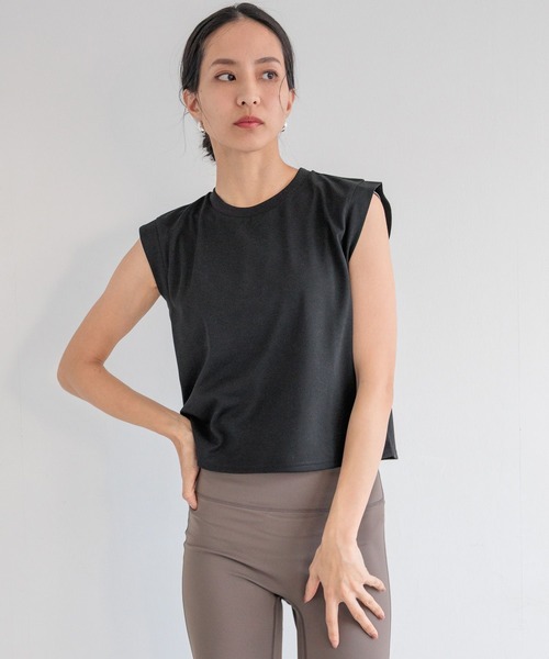 HEREIAM（ヘレイアム）の「【HEREIAM】吸水速乾／ミラーロゴショートプルオーバー（Tシャツ/カットソー・レディース・ホワイト×ゴールド/ブラック×シルバー/ブラック/ホワイト/ライム・SMALL/MEDIUM）」の11枚目の写真