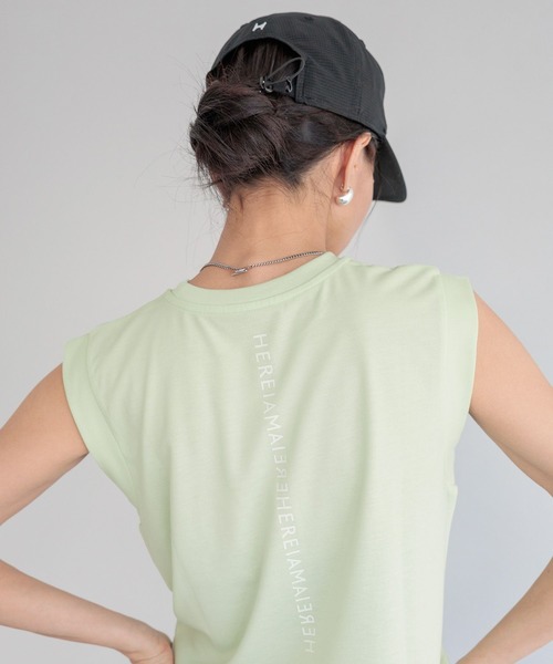 HEREIAM（ヘレイアム）の「【HEREIAM】吸水速乾／ミラーロゴショートプルオーバー（Tシャツ/カットソー・レディース・ホワイト×ゴールド/ブラック×シルバー/ブラック/ホワイト/ライム・SMALL/MEDIUM）」の15枚目の写真
