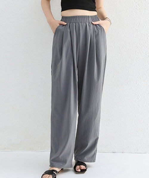 Miniministore(ミニミニストア)の「ワイドパンツレディース 体型カバーパンツ(チノパンツ・レディース・ブラック/ベージュ/ダークグレー/モカ・L/XL/M)」の3枚目の写真