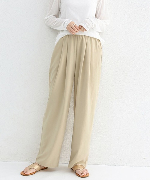 Miniministore(ミニミニストア)の「ワイドパンツレディース 体型カバーパンツ(チノパンツ・レディース・ブラック/ベージュ/ダークグレー/モカ・L/XL/M)」の12枚目の写真