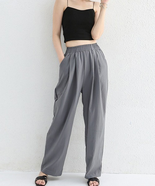 Miniministore(ミニミニストア)の「ワイドパンツレディース 体型カバーパンツ(チノパンツ・レディース・ブラック/ベージュ/ダークグレー/モカ・L/XL/M)」の15枚目の写真