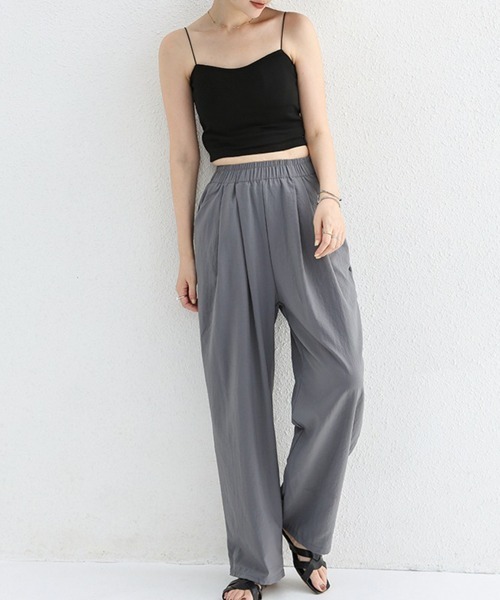 Miniministore(ミニミニストア)の「ワイドパンツレディース 体型カバーパンツ(チノパンツ・レディース・ブラック/ベージュ/ダークグレー/モカ・L/XL/M)」の17枚目の写真