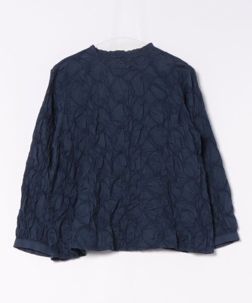 SUPER HAKKA（スーパーハッカ）の「60ローン　リンクルワッシャーレースブラウス（シャツ/ブラウス・レディース・オフホワイト/ネイビー/レッド・FREE）」の3枚目の写真