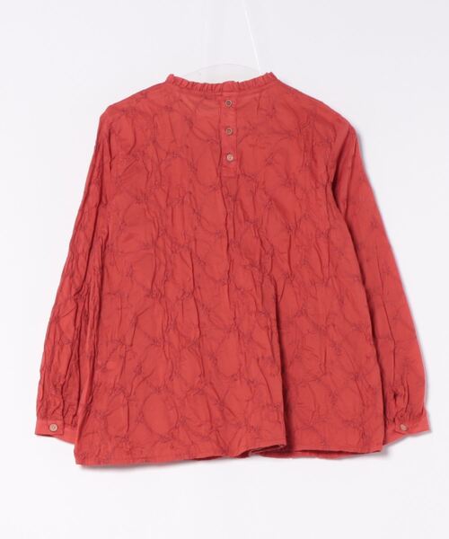 SUPER HAKKA（スーパーハッカ）の「60ローン　リンクルワッシャーレースブラウス（シャツ/ブラウス・レディース・オフホワイト/ネイビー/レッド・FREE）」の4枚目の写真