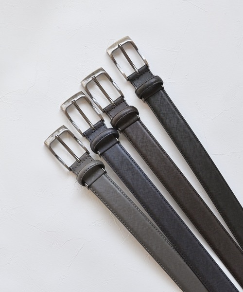 An+u（アンユー）の「サフィアーノレザーベルト（ベルト・メンズ・ブラック/グレー/ネイビー/ブラウン・FREE）」の5枚目の写真