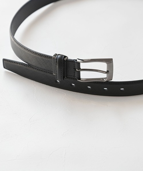 An+u（アンユー）の「サフィアーノレザーベルト（ベルト・メンズ・ブラック/グレー/ネイビー/ブラウン・FREE）」の7枚目の写真