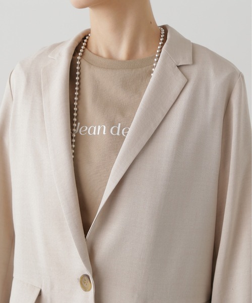 N.(N. Natural Beauty Basic)(エヌエヌナチュラルビューティーベーシック)の「◆タンブラーオックスジャケット(テーラードジャケット・レディース・ベージュ/スミクロ・MEDIUM)」の17枚目の写真