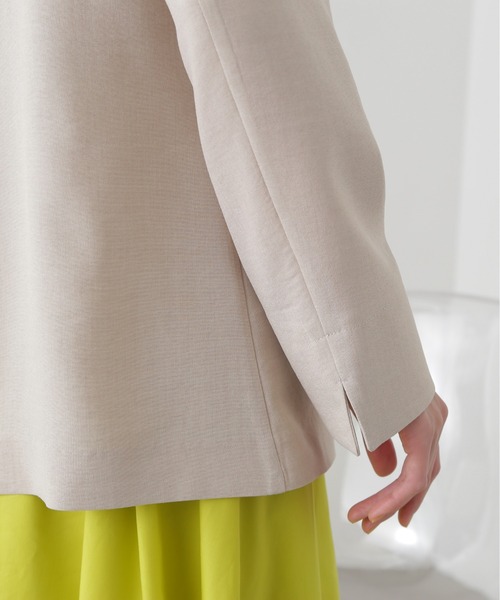 N.(N. Natural Beauty Basic)(エヌエヌナチュラルビューティーベーシック)の「◆タンブラーオックスジャケット(テーラードジャケット・レディース・ベージュ/スミクロ・MEDIUM)」の20枚目の写真