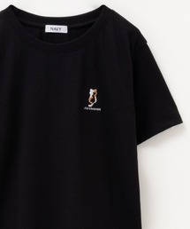 NAVY ワンポイントネコ刺繍Tシャツ