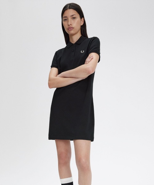 FRED PERRY（フレッドペリー）の「Fred Perry Dress／フレッドペリーポロシャツワンピース（ワンピース・レディース・ブラック/ホワイト/コーラルピンク/ネイビー/ベージュ/ネイビー系/ブラック系その他/レッド/ネイビー系1/ピンク/ダークブルー・8/10/12）」の3枚目の写真