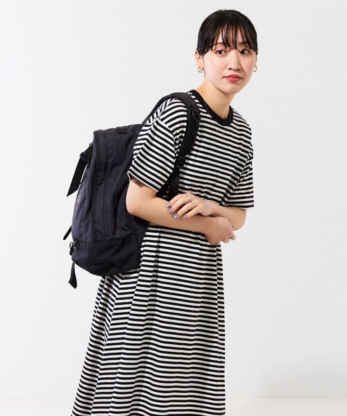 アメリカーナ ワンピース バックロゴ ビッグシルエット ストライプ フリーサイズ セール】WEB限定 ビッグシルエット ボーダー フレア ショート