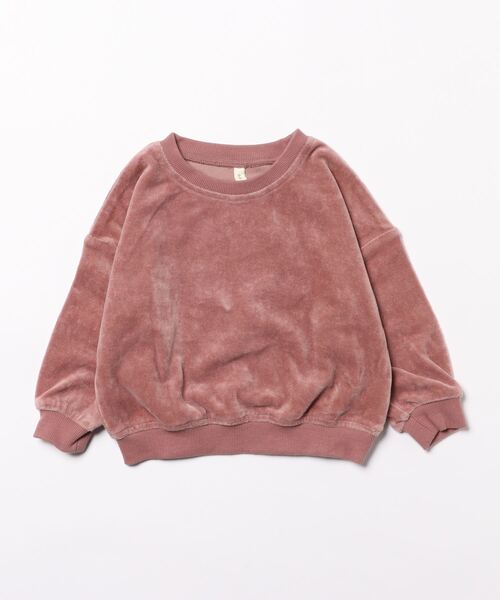 【セール】★Quincy Mae★VELOUR RELAXED SWEATSHIRT || FIG(その他ベビー用品)|Quincy Mae(クインシーメイ)
