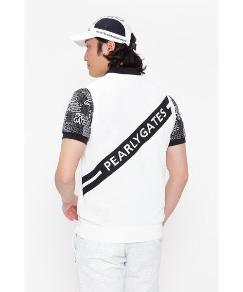 PEARLY GATES】コットンビーム×アモッサLS Vネックニットベスト