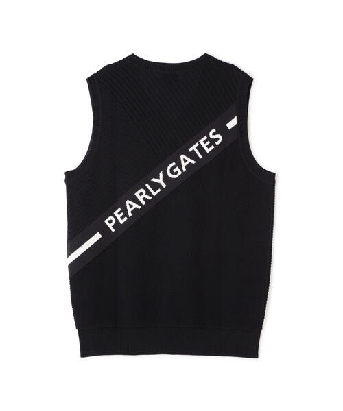 PEARLY GATES】コットンビーム×アモッサLS Vネックニットベスト