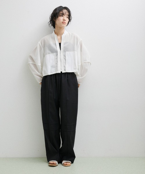 ADAM ET ROPE'（アダムエロペ）の「【定番・追加】メッシュカーディガン（カーディガン/ボレロ・レディース・ホワイト/ブラック/ベージュ・FREE）」の11枚目の写真