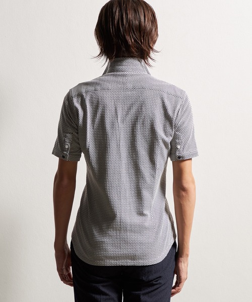 HIDEAWAYS NICOLE（ハイダウェイニコル）の「サッカーチェックショートレギュラーカラー半袖シャツ（シャツ/ブラウス・メンズ・ホワイト/ブラック×ホワイト/ホワイト×ネイビー/ブラック×グレー/ネイビー×ホワイト・LARGE/X-LARGE/XX-LARGE/MEDIUM）」の12枚目の写真