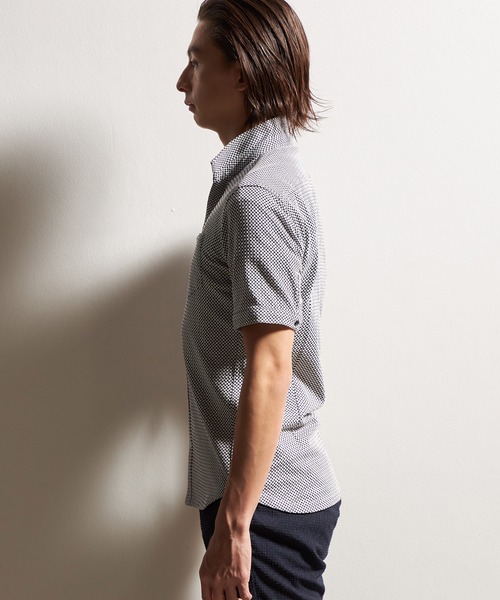 HIDEAWAYS NICOLE（ハイダウェイニコル）の「サッカーチェックショートレギュラーカラー半袖シャツ（シャツ/ブラウス・メンズ・ホワイト/ブラック×ホワイト/ホワイト×ネイビー/ブラック×グレー/ネイビー×ホワイト・LARGE/X-LARGE/XX-LARGE/MEDIUM）」の13枚目の写真