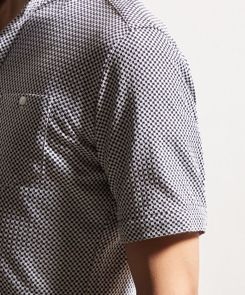 HIDEAWAYS NICOLE（ハイダウェイニコル）の「サッカーチェックショートレギュラーカラー半袖シャツ（シャツ/ブラウス・メンズ・ホワイト/ブラック×ホワイト/ホワイト×ネイビー/ブラック×グレー/ネイビー×ホワイト・LARGE/X-LARGE/XX-LARGE/MEDIUM）」の17枚目の写真