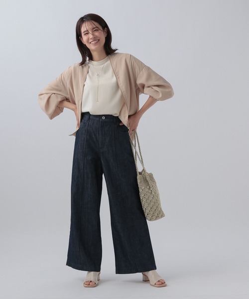 Elura（エルーラ）の「サラサラサマー袖フリルブラウス（シャツ/ブラウス・レディース・ホワイト/ダークネイビー/ブラック/ブラック系その他・MEDIUM/LARGE）」の21枚目の写真