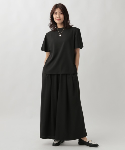 Elura（エルーラ）の「サラサラサマー袖フリルブラウス（シャツ/ブラウス・レディース・ホワイト/ダークネイビー/ブラック/ブラック系その他・MEDIUM/LARGE）」の6枚目の写真