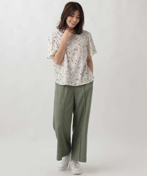 Elura（エルーラ）の「サラサラサマー袖フリルブラウス（シャツ/ブラウス・レディース・ホワイト/ダークネイビー/ブラック/ブラック系その他・MEDIUM/LARGE）」の13枚目の写真