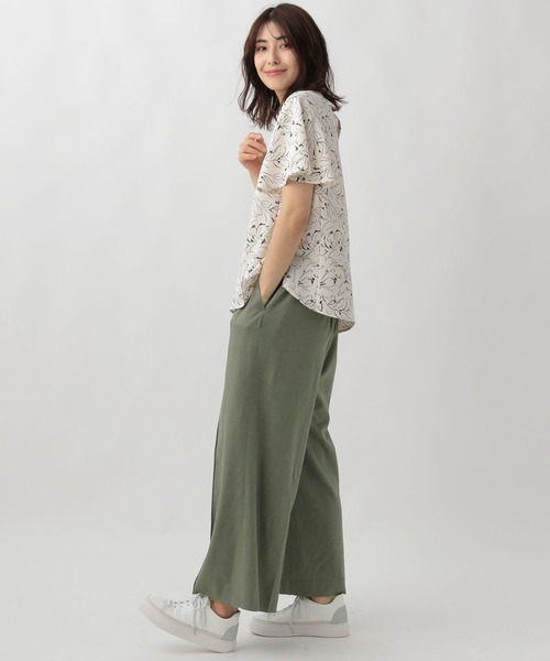 Elura（エルーラ）の「サラサラサマー袖フリルブラウス（シャツ/ブラウス・レディース・ホワイト/ダークネイビー/ブラック/ブラック系その他・MEDIUM/LARGE）」の15枚目の写真