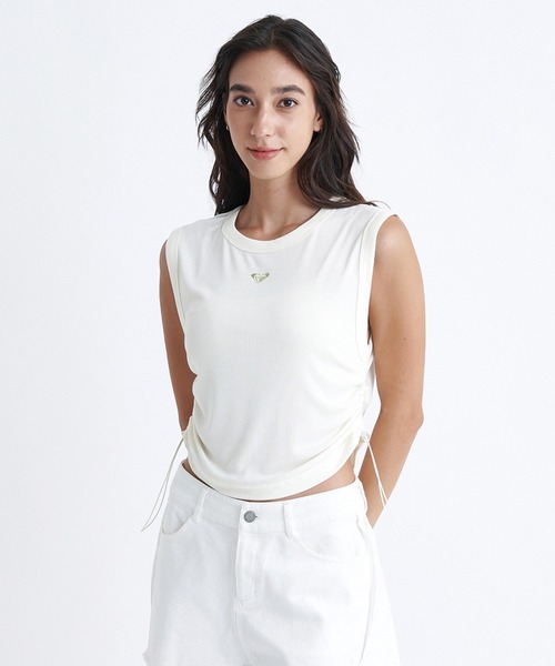 ROXY(ロキシー)の「OCEANO S/L TEE/ロキシーノースリーブ2WAYワンポイントロゴドローコード付きTシャツ(Tシャツ/カットソー・レディース・マルチ/ブラック/ホワイト・LARGE/MEDIUM/SMALL)」の21枚目の写真