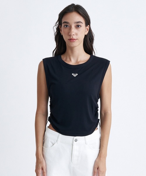 ROXY(ロキシー)の「OCEANO S/L TEE/ロキシーノースリーブ2WAYワンポイントロゴドローコード付きTシャツ(Tシャツ/カットソー・レディース・マルチ/ブラック/ホワイト・LARGE/MEDIUM/SMALL)」の8枚目の写真