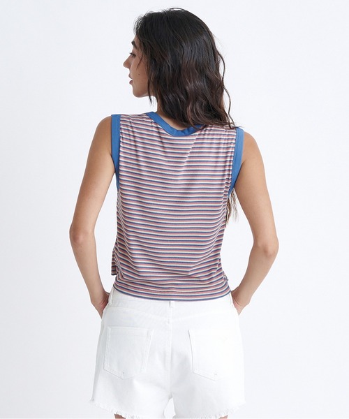 ROXY(ロキシー)の「OCEANO S/L TEE/ロキシーノースリーブ2WAYワンポイントロゴドローコード付きTシャツ(Tシャツ/カットソー・レディース・マルチ/ブラック/ホワイト・LARGE/MEDIUM/SMALL)」の10枚目の写真