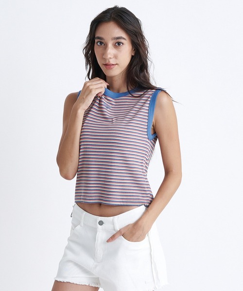 ROXY(ロキシー)の「OCEANO S/L TEE/ロキシーノースリーブ2WAYワンポイントロゴドローコード付きTシャツ(Tシャツ/カットソー・レディース・マルチ/ブラック/ホワイト・LARGE/MEDIUM/SMALL)」の16枚目の写真