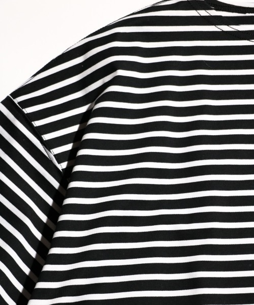 SUNNY  SPORTS（サニースポーツ）の「SUNNY SPORTS / サニースポーツ BORDER BASQUE SS TEE ボーダーバスク TEE（Tシャツ/カットソー・メンズ・ブラック/ブラック系その他/ブルー系その他/ネイビー・X-SMALL/MEDIUM/LARGE）」の18枚目の写真