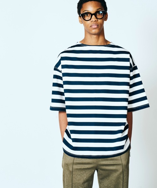 SUNNY  SPORTS（サニースポーツ）の「SUNNY SPORTS / サニースポーツ BORDER BASQUE SS TEE ボーダーバスク TEE（Tシャツ/カットソー・メンズ・ブラック/ブラック系その他/ブルー系その他/ネイビー・X-SMALL/MEDIUM/LARGE）」の11枚目の写真