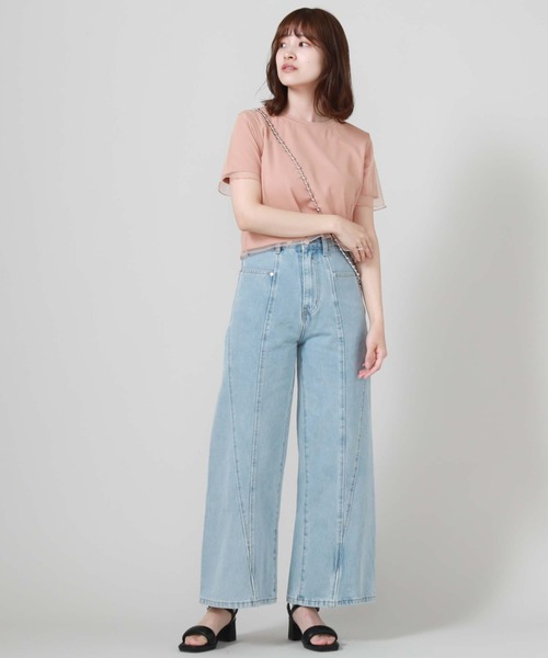 archives（アルシーヴ）の「チュールレイヤードＴシャツ（Tシャツ/カットソー・レディース・ブラック/オフホワイト/オレンジ・MEDIUM）」の21枚目の写真