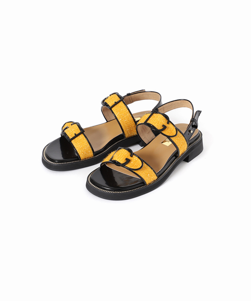 LE TALON（ルタロン）の「GRISE GRダブルベルトサンダル（サンダル・レディース・ブラウン/ベージュ系その他/イエロー・SMALL/MEDIUM/LARGE/X-LARGE）」の18枚目の写真