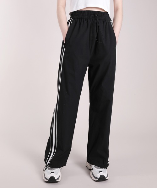 HOOK(フック)の「【HOOK】for girls 薄手サイドラインナイロンワイドパンツ 裾2WAY セットアップ可能(その他パンツ・レディース・グレー/ブラック・M/L/XL)」の19枚目の写真