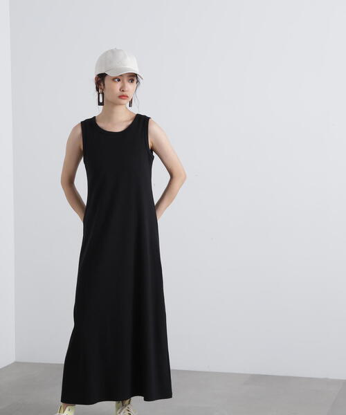 N.（N. Natural Beauty Basic）（エヌエヌナチュラルビューティーベーシック）の「◆リブノースリーブカットワンピース（ワンピース・レディース・ベージュ/ブルー/ブラック・MEDIUM）」の12枚目の写真