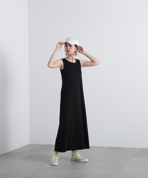 N.（N. Natural Beauty Basic）（エヌエヌナチュラルビューティーベーシック）の「◆リブノースリーブカットワンピース（ワンピース・レディース・ベージュ/ブルー/ブラック・MEDIUM）」の15枚目の写真