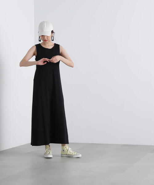 N.（N. Natural Beauty Basic）（エヌエヌナチュラルビューティーベーシック）の「◆リブノースリーブカットワンピース（ワンピース・レディース・ベージュ/ブルー/ブラック・MEDIUM）」の16枚目の写真