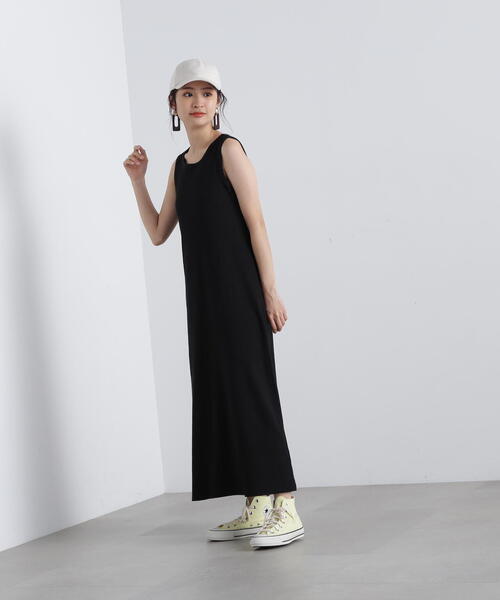 N.（N. Natural Beauty Basic）（エヌエヌナチュラルビューティーベーシック）の「◆リブノースリーブカットワンピース（ワンピース・レディース・ベージュ/ブルー/ブラック・MEDIUM）」の17枚目の写真