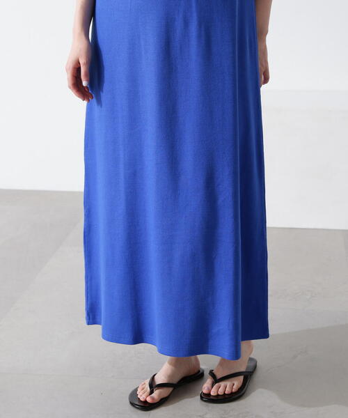 N.（N. Natural Beauty Basic）（エヌエヌナチュラルビューティーベーシック）の「◆リブノースリーブカットワンピース（ワンピース・レディース・ベージュ/ブルー/ブラック・MEDIUM）」の6枚目の写真