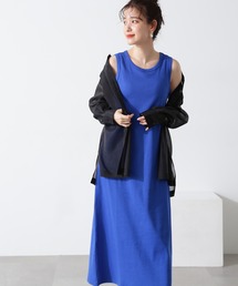 N.（N. Natural Beauty Basic） | ◆リブノースリーブカットワンピース(ワンピース)