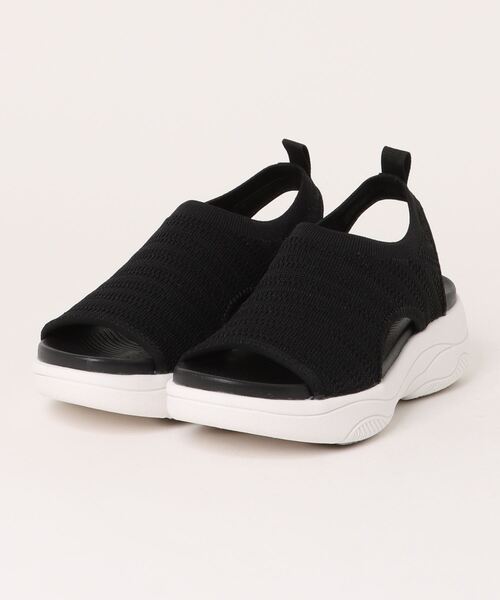 HEAL ME（ヒールミー）の「HEAL ME ヒールミー レディース 厚底ニットスポーティーサンダル【軽量】 224303（サンダル・レディース・ホワイト/ブラック/カーキ/グレー・M/L/LL/S）」の6枚目の写真