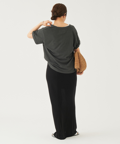 plage(プラージュ)の「THE GREAT./ザ グレイト THE V/NECK Tシャツ(Tシャツ/カットソー・レディース・スミクロ/ホワイト・FREE)」の8枚目の写真