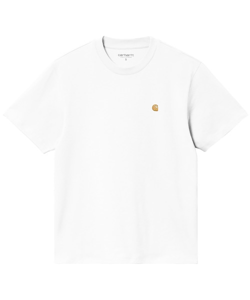Carhartt(カーハート)の「Carhartt WIP/カーハートダブリューアイピー 半袖Tシャツ 刺繍ロゴ MUJI I033045(Tシャツ/カットソー・レディース・グレー/ブラック/ホワイト×ゴールド・S/M)」の13枚目の写真
